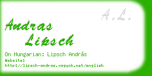andras lipsch business card